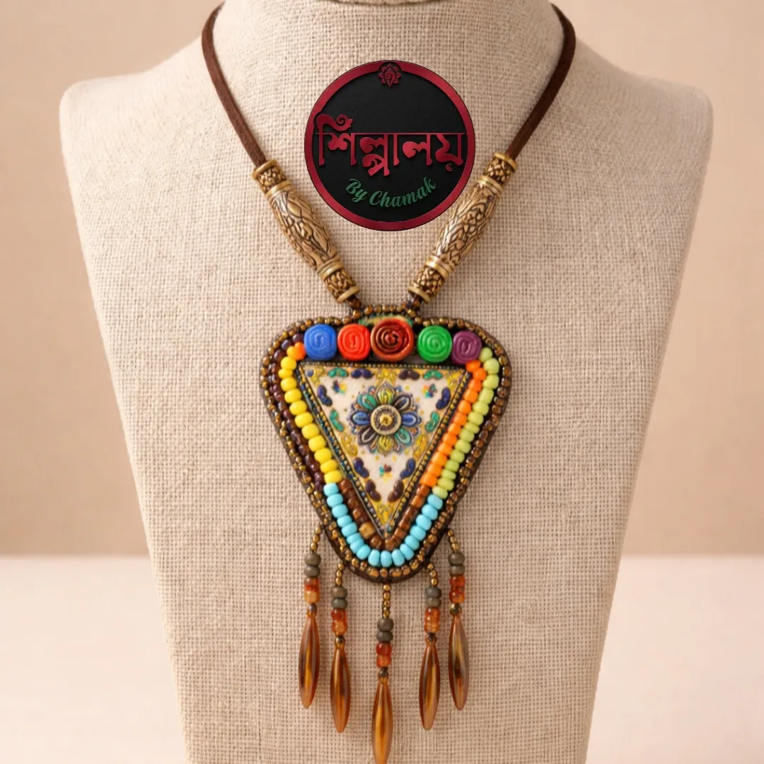 Bohemian Handmade necklace hover
